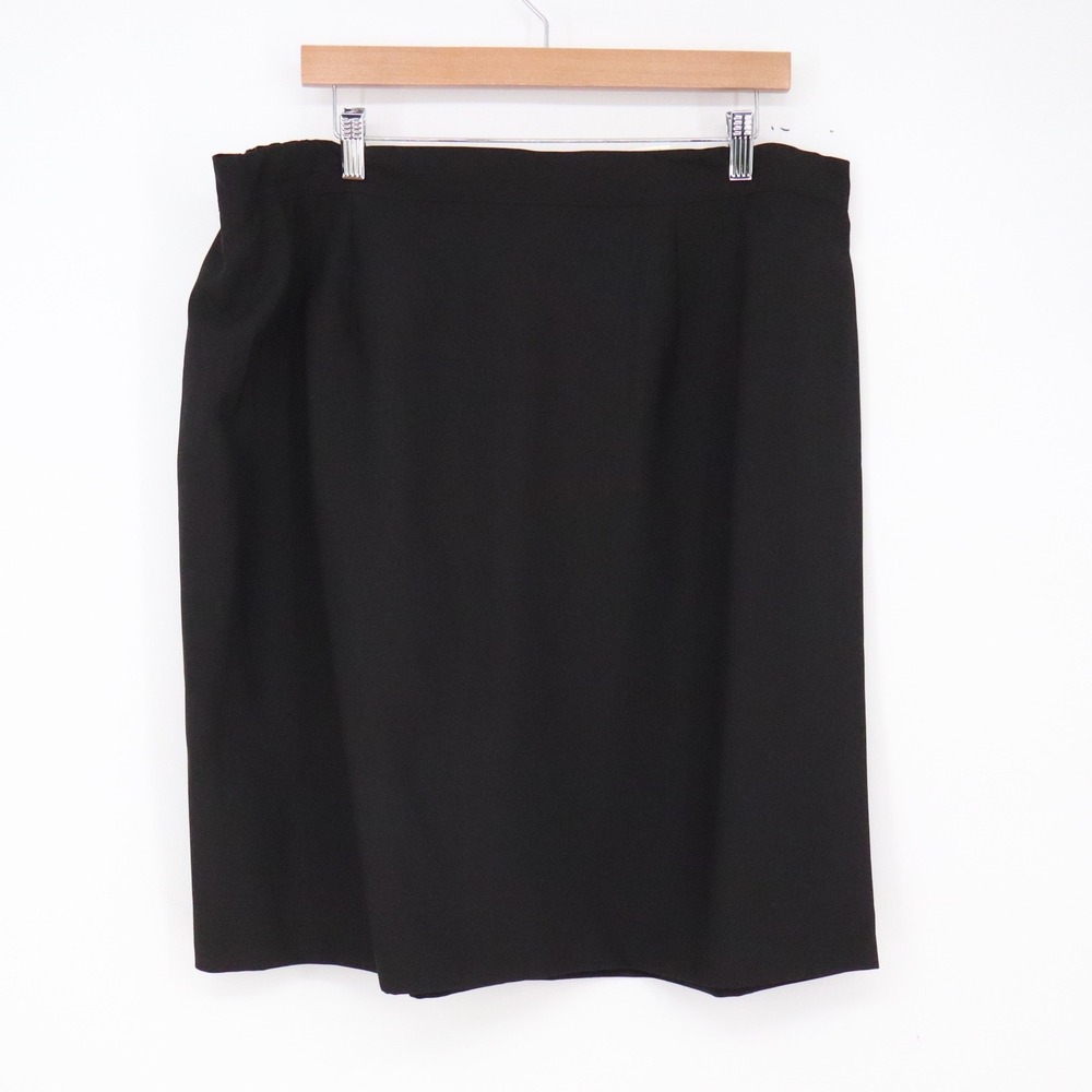 Unbranded Skirt Womens 20W Black Straight Knee Length Excellent